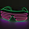 Wireless Luminous Glasses Glowing Blinds Glasses LED Bar KTV Atmosphere Props Flashing Disco Adult Cool Sunglasses Boys and Girls Performance Props