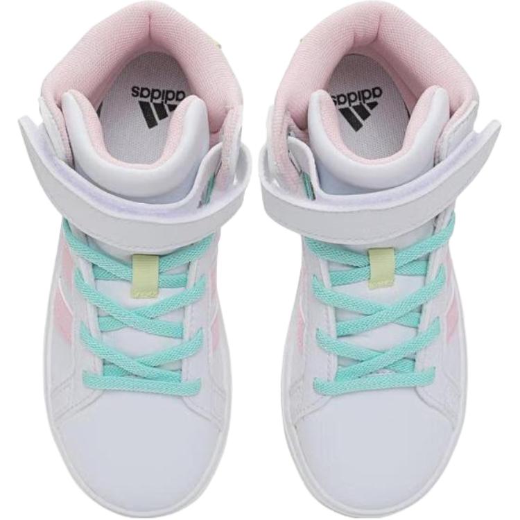 adidas Grand Court Удобные Универсальные Амортизирующие Прочные Полувысокие Тренировочные Кроссовки Детские Тренировочные Кроссовки Белые JR2587