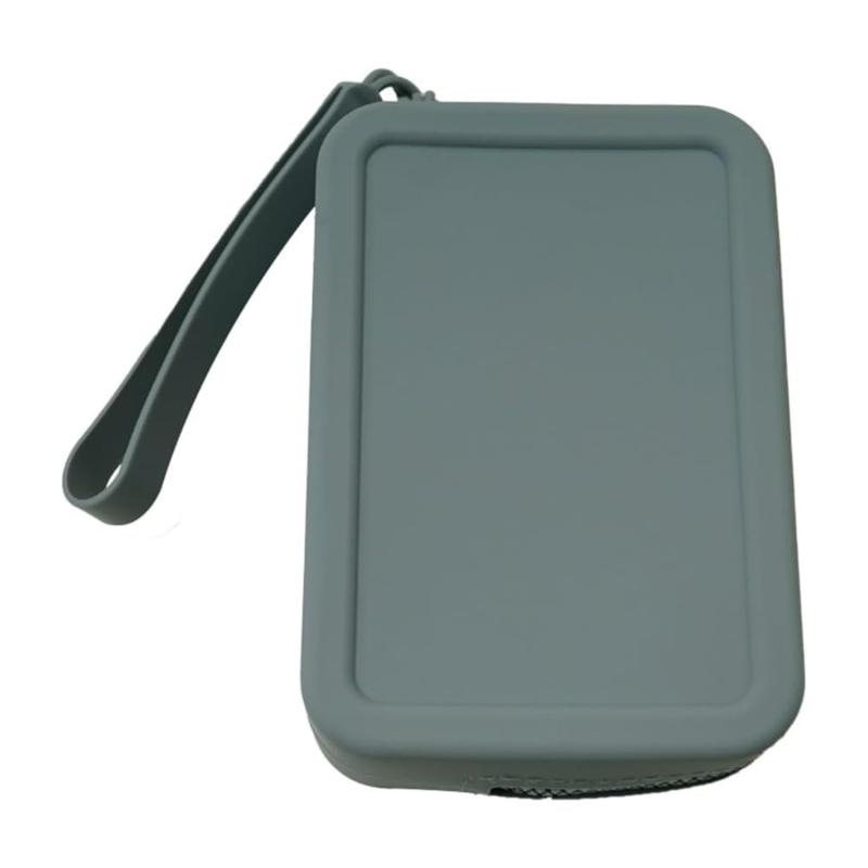 Квадратный силиконовый чехол для хранения косметических средств для губной помады, дорожный держатель для кистей для макияжа, портативный органайзер для мелочей