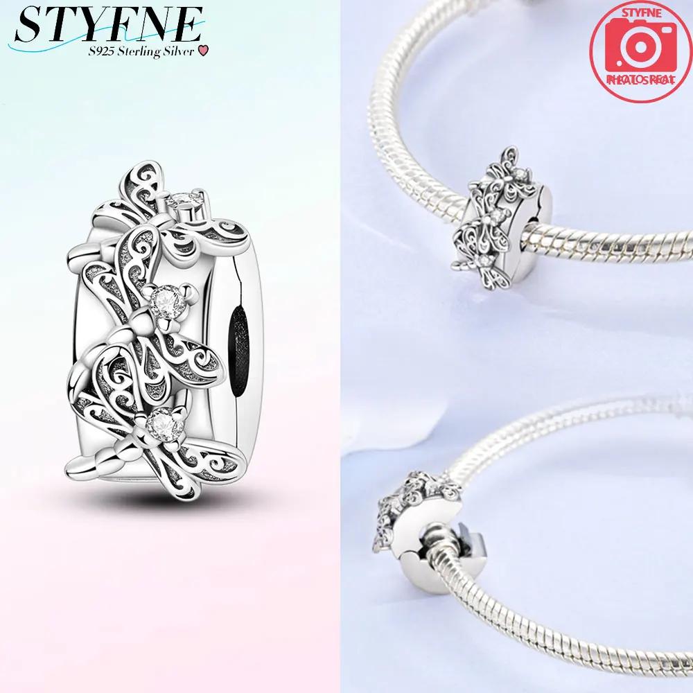 Изысканный цвет Стрекоза Отпечаток лапы Чешуя дракона Клипса Шарм Разделитель Медная бусина Подходит для оригинального ожерелья браслета DIY Подарок Женщинам