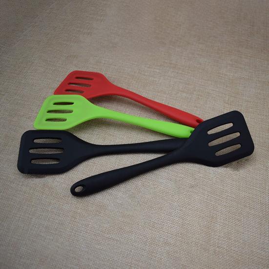Жаростойкий шпатель с прорезями, пищевой силикон, цельный дизайн, Тернер для рыбы