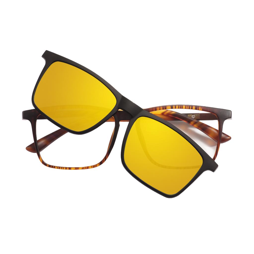 Солнцезащитные очки 3 в 1 с поляризацией для мужчин и женщин, магнитная накладка, рецептурные очки, ночное видение, для вождения, оптические магнитные накладки, очки