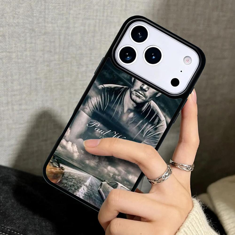 Чехол Case для iPhone 17 Air 16 Pro Max 15 Plus 11 13 Mini 14 12 Задняя крышка телефона Форсаж 7 Пол Уокер