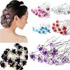 20PCS Jewelry Wedding Engagement Hair Clips Crystal Flower Hairpins Rhinestone