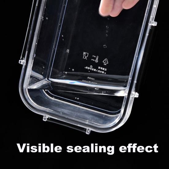 1/3 шт. прозрачная коробка для еды герметичный контейнер для ланча с крышкой без BPA прозрачный штабелируемый пыленепроницаемый контейнер для хранения еды, пригодный для мытья в посудомоечной машине