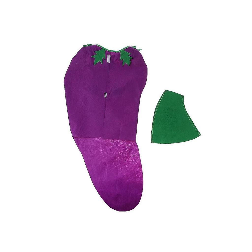 Kids Purple Vegetable Costume Universal Halloween Dress Up Party Outfit for Boys Girls