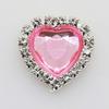 Mini 16mm(4/10 inch) 10pcs Heart Acrylic rhinestone Buttons DIY hair accessory Wedding Initiation Ribbon Decoration