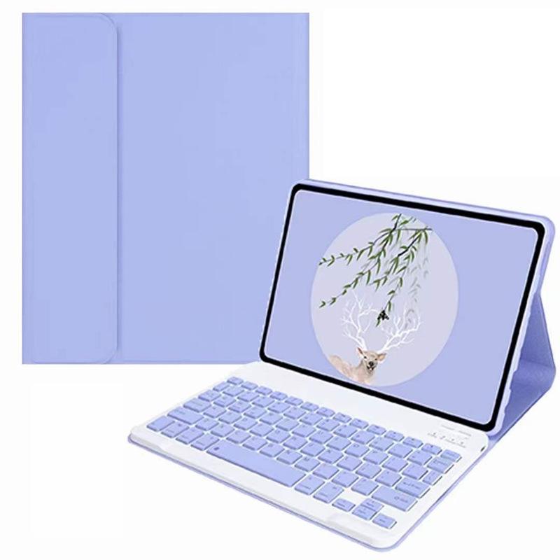 Чехол для планшета Samsung A7 Lite 8.7" с магнитной крышкой и Bluetooth-клавиатурой - Совместим с Россией, Францией, Испанией