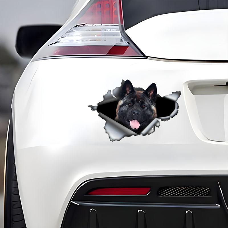 Наклейки на автомобиль Американская Акита, Водонепроницаемые ПВХ наклейки с животными с 3D-эффектом, Защита от царапин и увеличение удовольствия Автозапчасти
