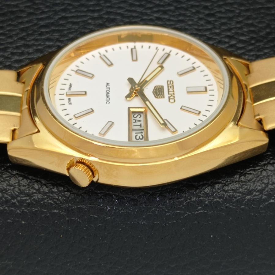 ВОССТАНОВЛЕННЫЕ ВИНТАЖНЫЕ SEIKO 5 AUTO 6309A ЯПОНИЯ МУЖСКИЕ ЧАСЫ С БЕЛЫМ ЦИФЕРБЛАТОМ a425908-2