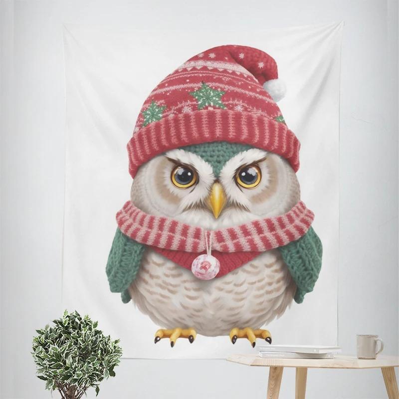 New Year Christmas Gnome Dwarf Pattern Living Room Bedroom Decorative Tapestry