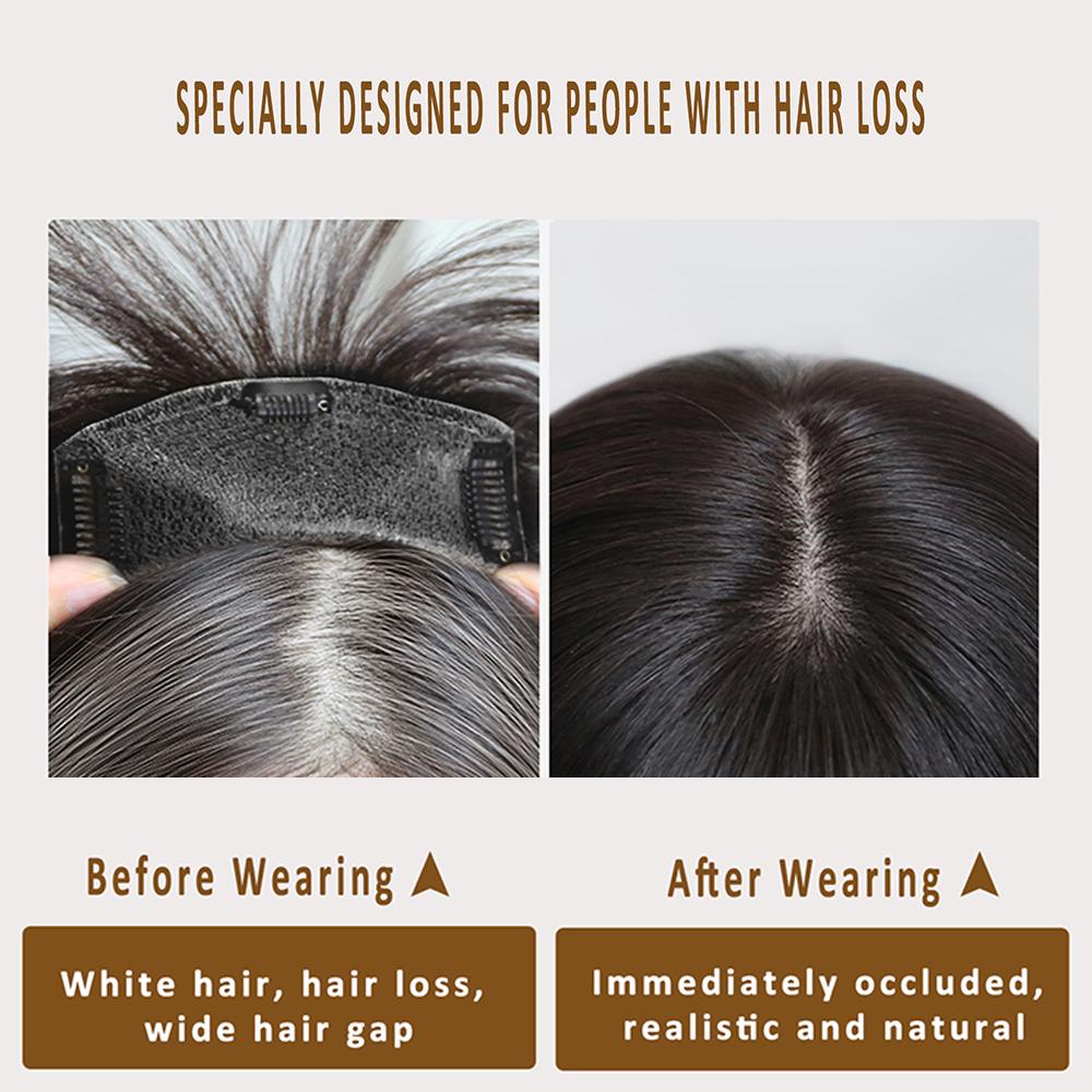 Парик с 3D челкой, женский бесшовный высокотемпературный парик, верхняя сменная крышка, белые волосы, искусственная челка