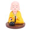Little Monk Solar Figurine Funny Auto Nodding Knocking Chinese Monk Statue Toy Dashboard Ornament