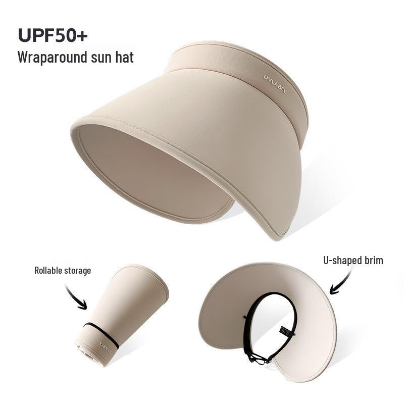 Женская велосипедная шляпа от солнца с УФ-защитой, закрывающая лицо, и модным дизайном с открытым верхом