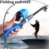 Удочка для зимней удочки Комбинированная катушка для зимней рыбалки с пулевидным колесом Мини-ультралегкая переносная телескопическая удочка
