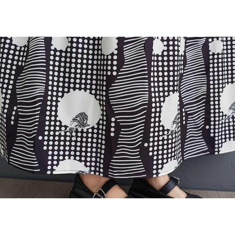 Короткий рукав свободного покроя плюс размер модный принт утягивающее платье средней длины