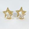 Темперамент Silver Night Sky Star Crystal Earrings Girl