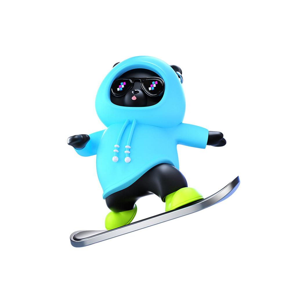 Украшения для приборной панели автомобиля Украшение центрального экрана Украшения для скейтборда с изображением медведя Милый мультяшный автомобиль Украшение интерьера