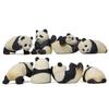 Set of 4 Cute Panda Figurines for DIY Mini Landscapes and Succulent Gardens