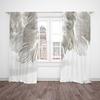 2 штуки элегантных серых штор с принтом перьев, шторы на кулиске, шторы для спальни и гостиной,