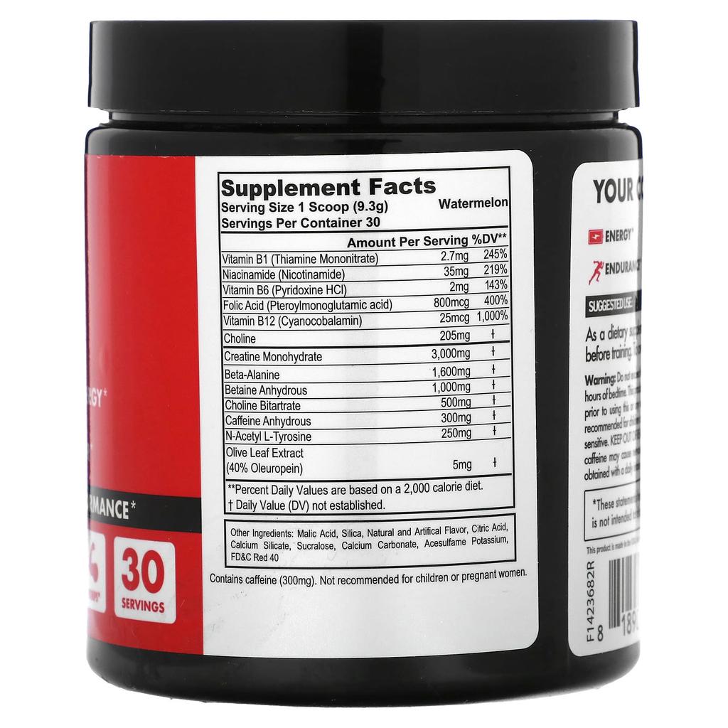 fitcode, Energy Code, pre-workout, watermelon, 279 g (9.8 oz)