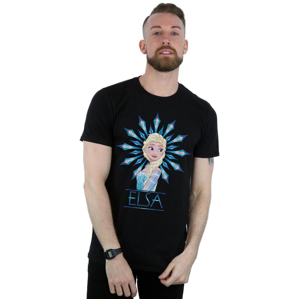 Disney Mens Frozen Elsa Snowflake T-Shirt