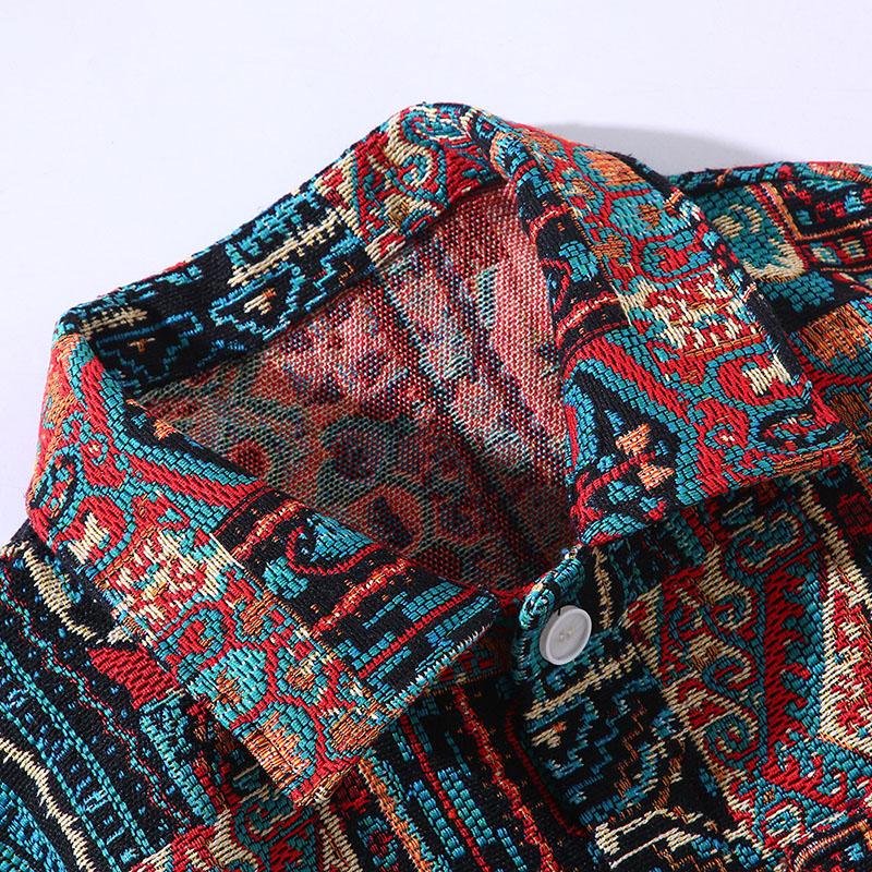 4XL-11XL Мужская куртка больших размеров Весна и осень Мужская однобортная куртка с лацканами и длинными рукавами в этническом стиле