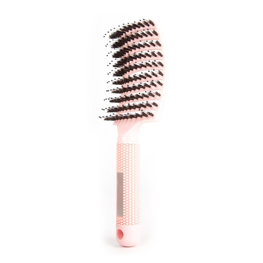 Flexible Anti-Static Hairbrush Scalp Massage Comb Brush Custom LOGO Blow-Drying Hair Styling Curved Detangling Vent Hair Brush