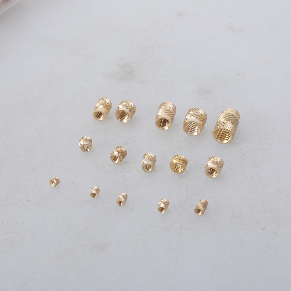 335/360 штук Многоцелевые латунные накатанные резьбовые вставки M2-M6 для пластиковых деталей и применений в 3D-печати