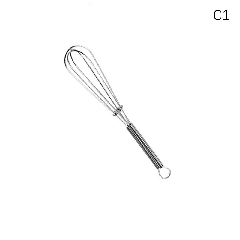 1 шт., нержавеющая сталь, мини-пружинная ручка, ручной венчик, маленький венчик для яиц, венчик для крема, гаджеты для домашней кухни, кухонные инструменты, кухонные гаджеты