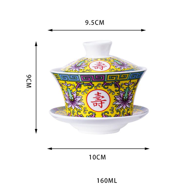 Chinese Kungfu Gai Wan Teaset China Glass Tea Sets Dehua Gaiwan Tea Porcelain Teapot Tea Set for Travel Beautiful Easy Kettle