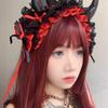 Готический Лолита Ободок с Рогами Дьявола - Универсальный Аксессуар для Волос на Хэллоуин