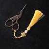 Vintage Design Tea Scissors Set Sharp Blades Crane Shape Tea Cutter with Tassel Rust-resistant Tea Ceremony Kit Tea Ceremony