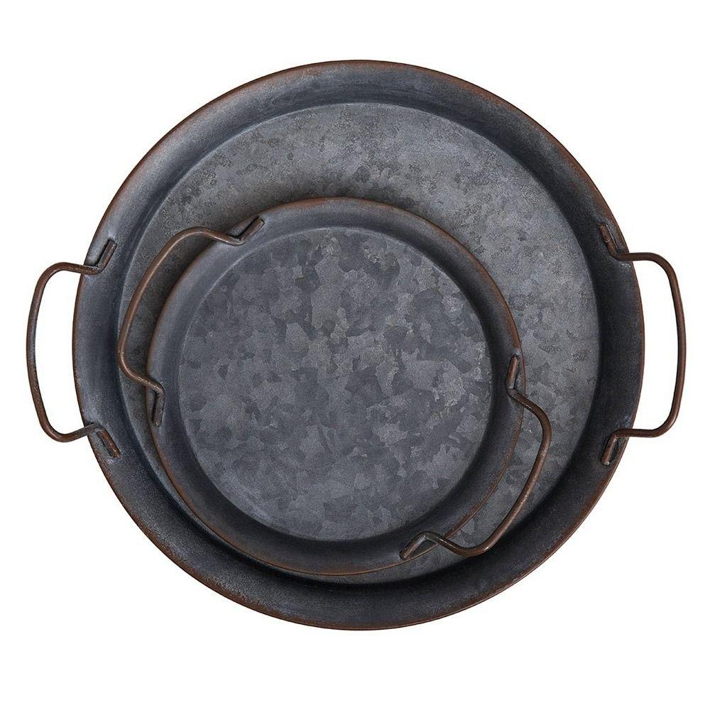 Декор Круглый Железный Ремесло Декоративный Поднос Хранение Поднос для Подачи Хлеба Подносы для Хлеба Ретро Металлическая Тарелка