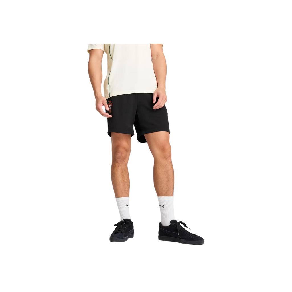 Puma Технологичный логотип Удобные модные влагоотводящие тренировочные шорты Мужские шорты Черный 779186-24