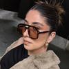 New Double Beam Large Frame Pilot Glasses Fashion Sunglasses Women'S Big Face European And American Sunglasses Men'S Trendy