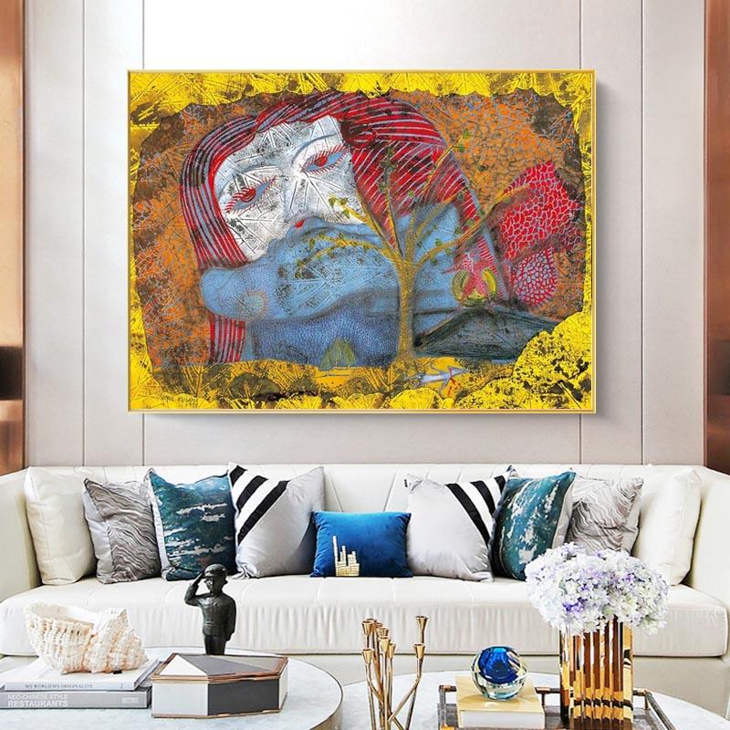 Яёи Кусама Фиолетовая тыква Холст Искусство Печать Картина маслом на холсте Настенная живопись Домашний офис Спальня Украшение Настенные картины Без рамки