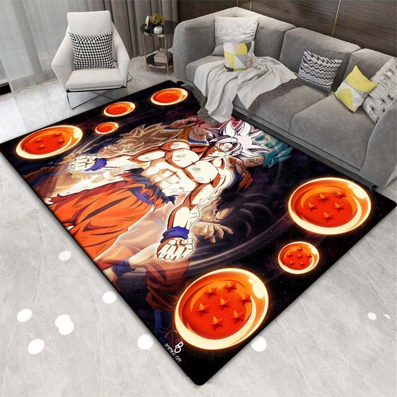 3D печать гостиная квадратный японский мультфильм DragonBall ковер игра ванная комната кухня коврик многофункциональный противоскользящий ковер.