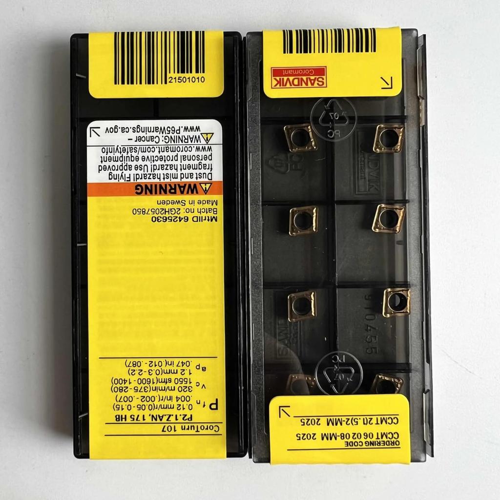 Оригинальная Sandvik / CCMT060208-MM 2025 / Твердосплавная пластина для токарного станка с ЧПУ 10 ШТ.