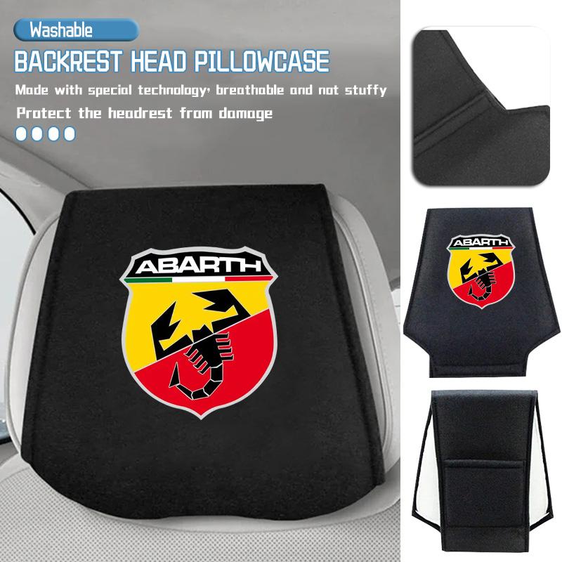 Для автомобиля Abarth Стиль Чехол на подголовник Подушка для шеи на сиденье Чехол FIAT 500 FR Ducato Doblo Freemont Idea Stilo Panda