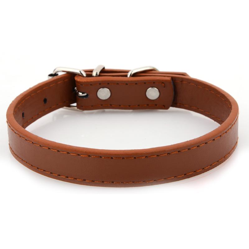 Ошейник для собаки из ПУ кожи: Мульти-спецификация, Простой дизайн, Плоское кольцо на шею для питомца, Разноцветные варианты