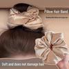 Luxury Sleep Pillow & Extra-Large Satin Hair Ring - Gentle On Hair, Perfect for Buns, Elastic Band Style