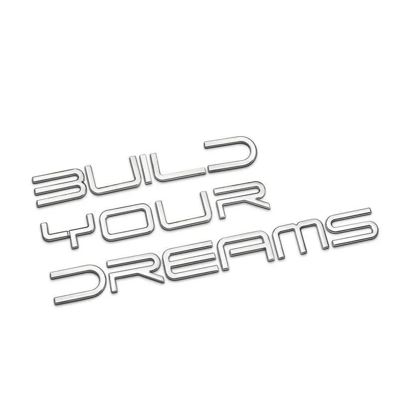 Металлическая декоративная наклейка с логотипом автомобиля BYD ATTO 3 Han Don Build Your Dream для серии автомобилей BYD, шильдик на багажник