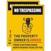 No Trespassing Signs Private Property Prosecute Metal Durable Waterproof Weatherproof EasyMount Decorative Warning Indicator
