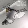 Stable Car Sunglasses Holder Expansion Space Ticket Card Mount Clips  Car Sun Visor Storage
