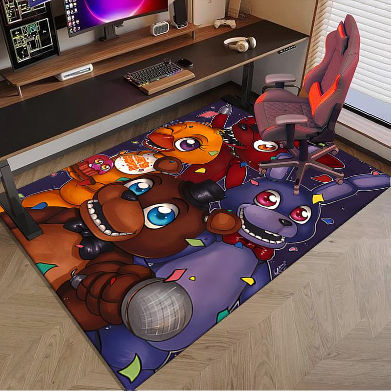 Ковер-коллаж персонажей Fnaf, Коврик для стула, Ковер для офиса, спальни, гостиных, Декор коврика для двери, Подарок фанату, Рождественский подарок