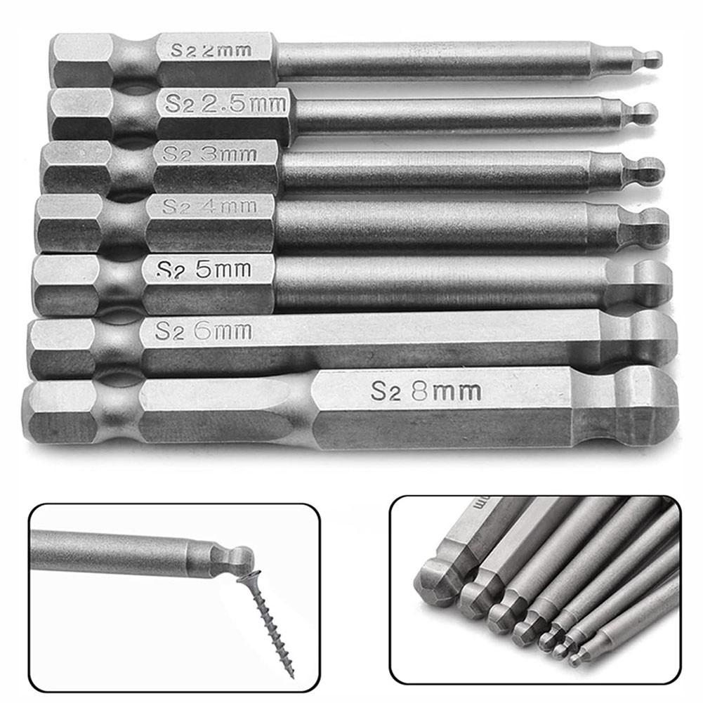 Шестигранная бита-отвертка с шаровой головкой, шестигранным концом, шестигранной головкой, шестигранником