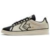 Joshua Vides X Cons Pro Leather Canvas Leather Low-top Skate Shoes Unisex Off-white and Black