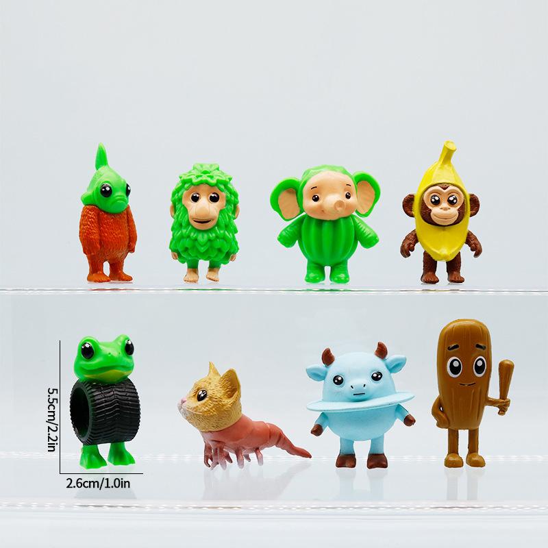 8 шт./набор Итальянский маразм Украшение Настольное украшение Тунг Тунг Тунг Сахур Фигурка Украшение для дома Тралалеро Тралала Фигурка