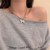 Alloy Horse Pendant Necklace Silver Plated Beads Neck Chain Enamel Pendant Necklace  for Women